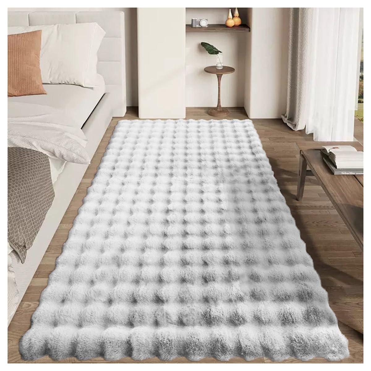 Tapis en fausse fourrure salon lavable pour sol froid de chambre enfant