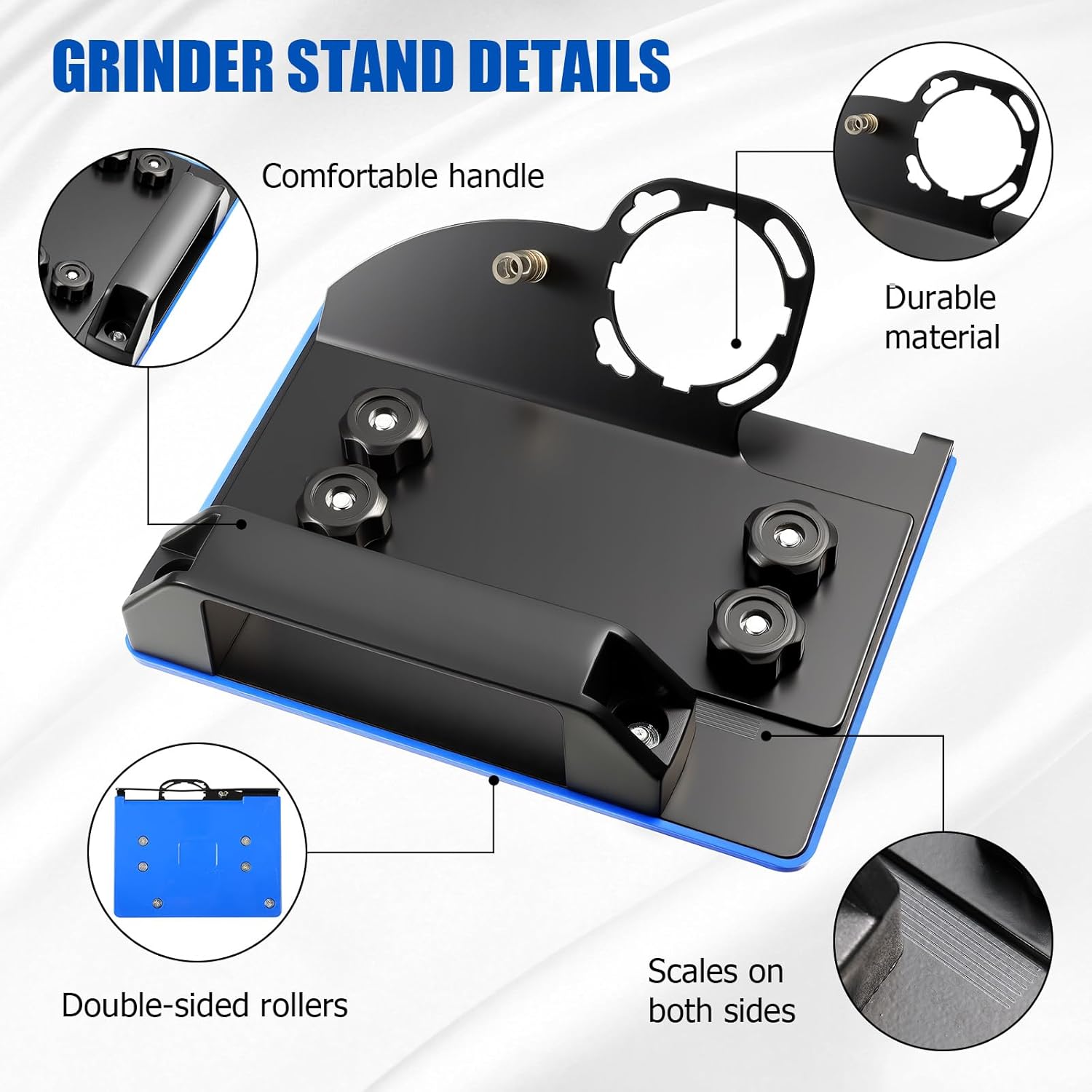 Lothee 45 Degree Tile Chamfering Tool, Angle Grinder Stand for 45° Chamfer Cutting Tile Chamfering Tools Compatible with 100 Type Angle Bracket Grinder Holder for Ceramic Stone Cutting(Black)