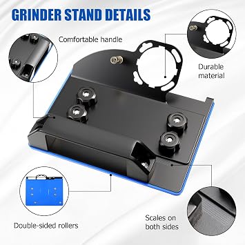 Lothee 45 Degree Tile Chamfering Tool, Angle Grinder Stand for 45 Chamfer Cutting Tile Chamfering Tools Compatible with 100 Type Angle Bracket Grinder Holder for Ceramic Stone Cutting(Black)