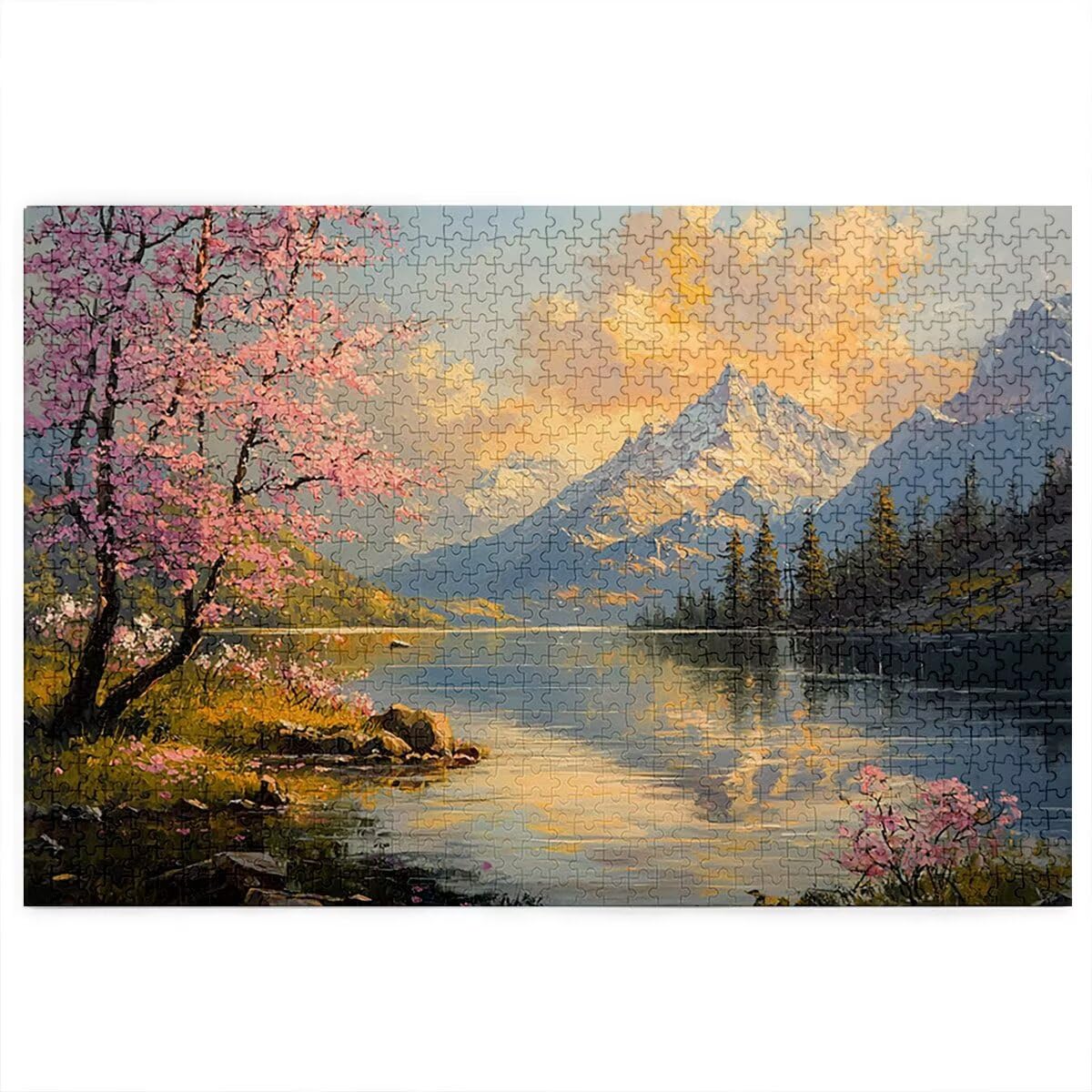 Puzzle 2000 Piezas Adultos, Puzzle 2000 Piezas de Madera, Rompecabezas para Adultos Paisaje Patrón, Rompecabezas Desafiante para Toda la Familia, Regalos Originales para Mujer, Tema: Monte Fuji, C-90