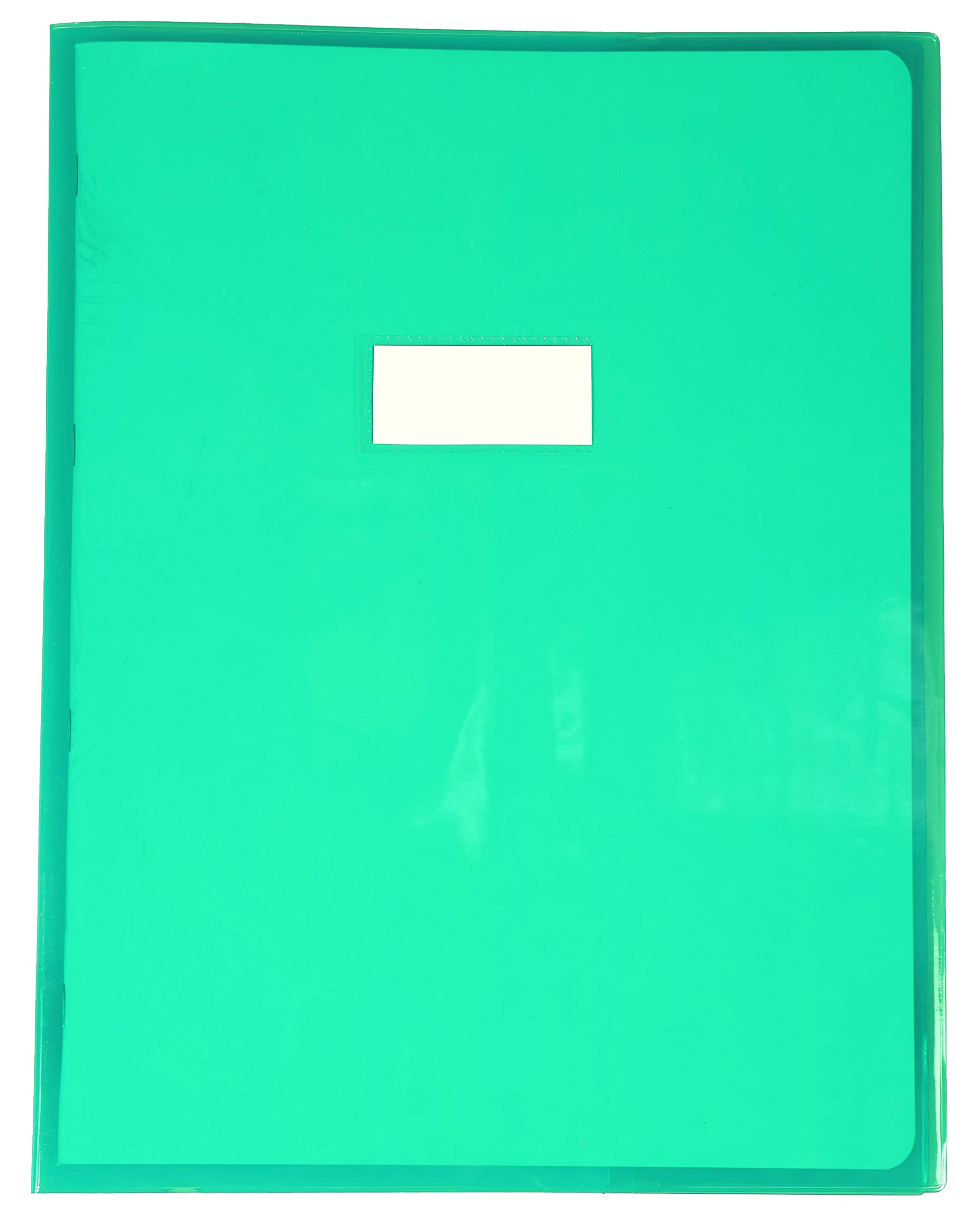 Clairefontaine - Ref 73405C - Calligraphe PVC Exercise Book Protector Cover - A4+ (240 x 320mm) in Size, Label Holder for Easy Identification - Transparent Green Colour