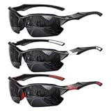 Polarized Sports Sunglasses for Men - UV Protection Half Frame Sun Glasses for Running Fishing