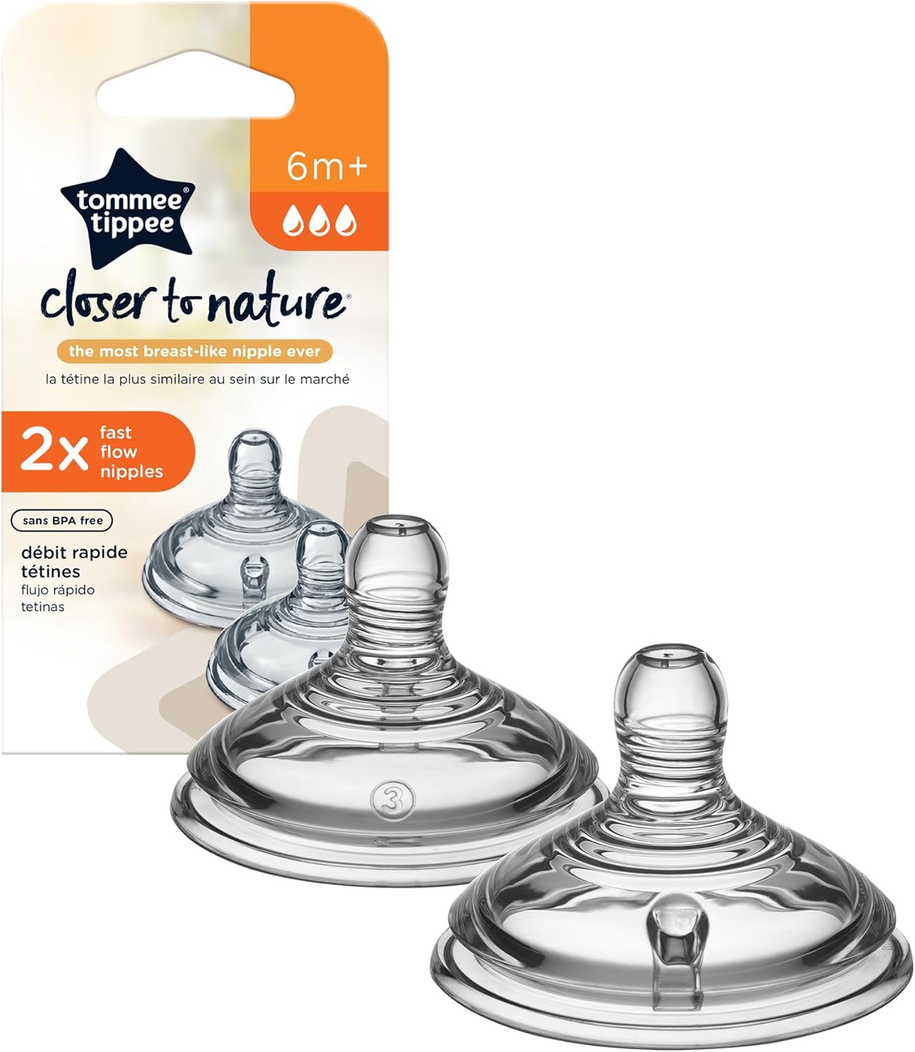 Tommee Tippee Closer to Nature Baby Bottle Feeding Nipple Replacement