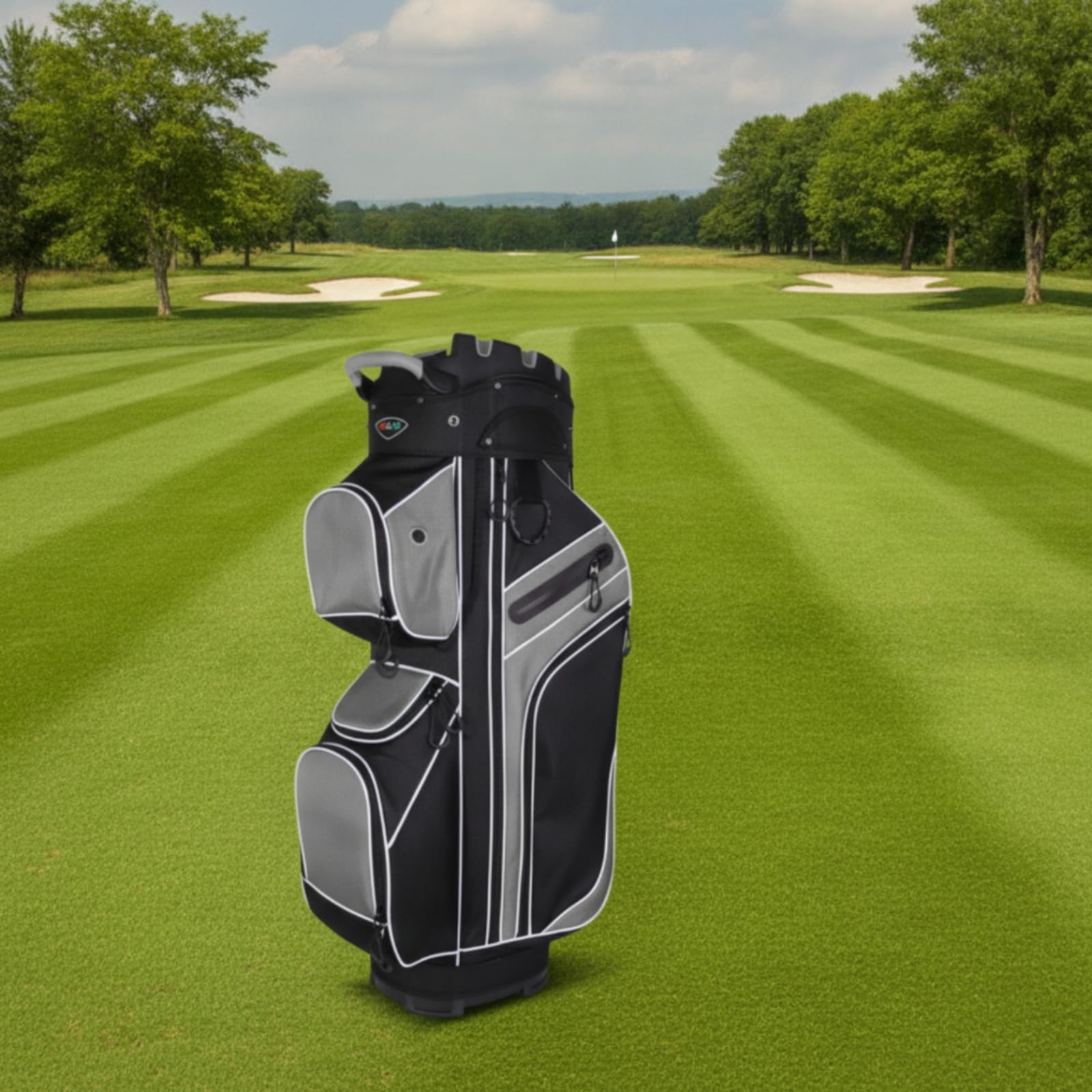 Sacca da Golf con Divisori Multitasche Sacca da Golf con Cappuccio Antipioggia Imbottita per Golfisti