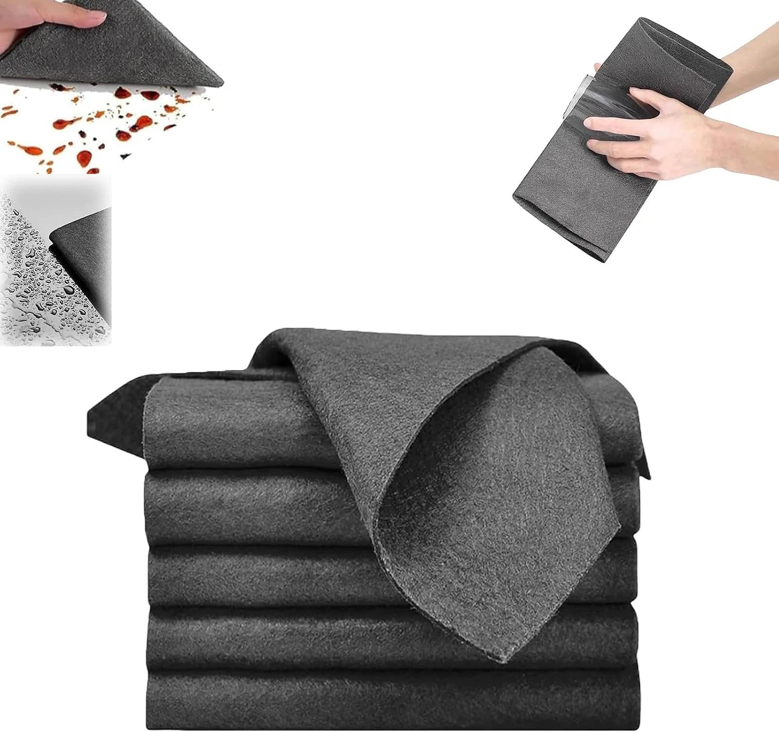 SXFSDOU Microfiber Cleaning Cloths, Reusable Streak-Free Rags for Glass, Windows, Mirrors, Cars, and Kitchen Use