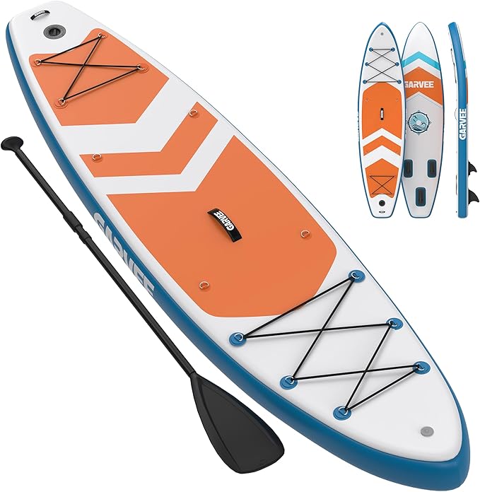 Inflatable Paddle Board for Adults, 10'6"/11" Inflatable Stand Up Paddle Board with Premium Accessories, Non-Slip EVA Deck, Ultra-Light Carry Bag, Pump, SUP Board for Adult