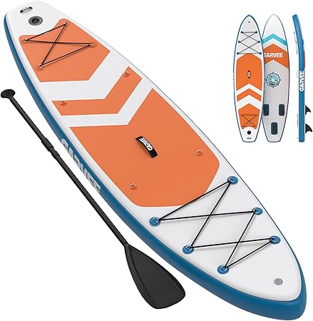 Inflatable Paddle Board for Adults, 10'6"/11" Inflatable Stand Up Paddle Board with Premium Accessories, Non-Slip EVA Deck, Ultra-Light Carry Bag, Pump, SUP Board for Adult