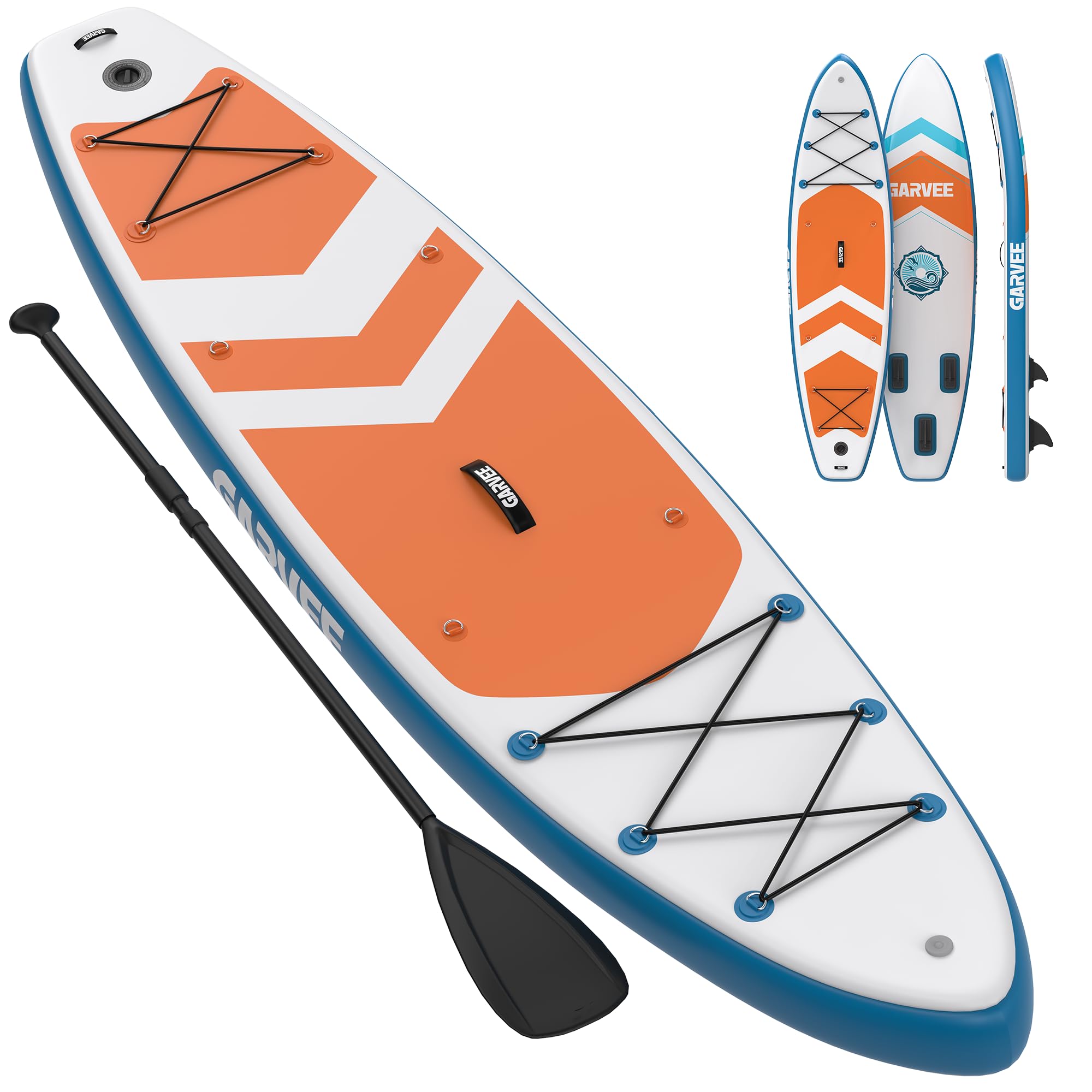 Inflatable Paddle Board for Adults, 10'6"/11" Inflatable Stand Up Paddle Board with Premium Accessories, Non-Slip EVA Deck, Ultra-Light Carry Bag,