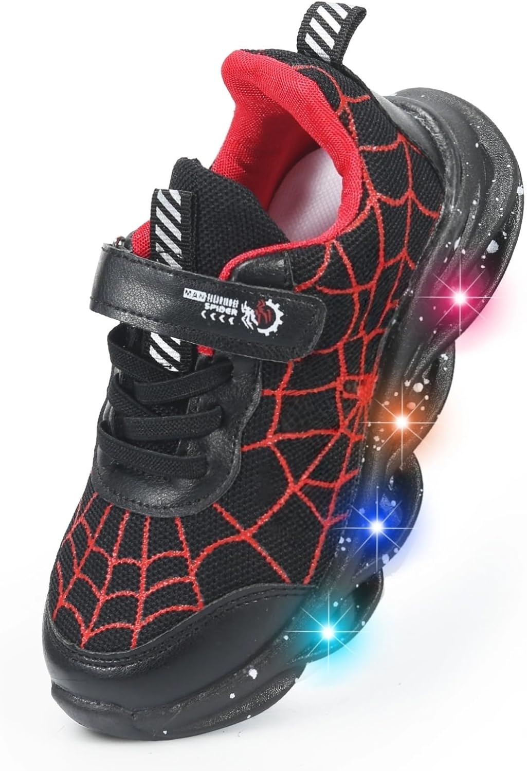 Cartoon LED Illuminated Sneakers for Outdoor Sports and Running with Breathable Design