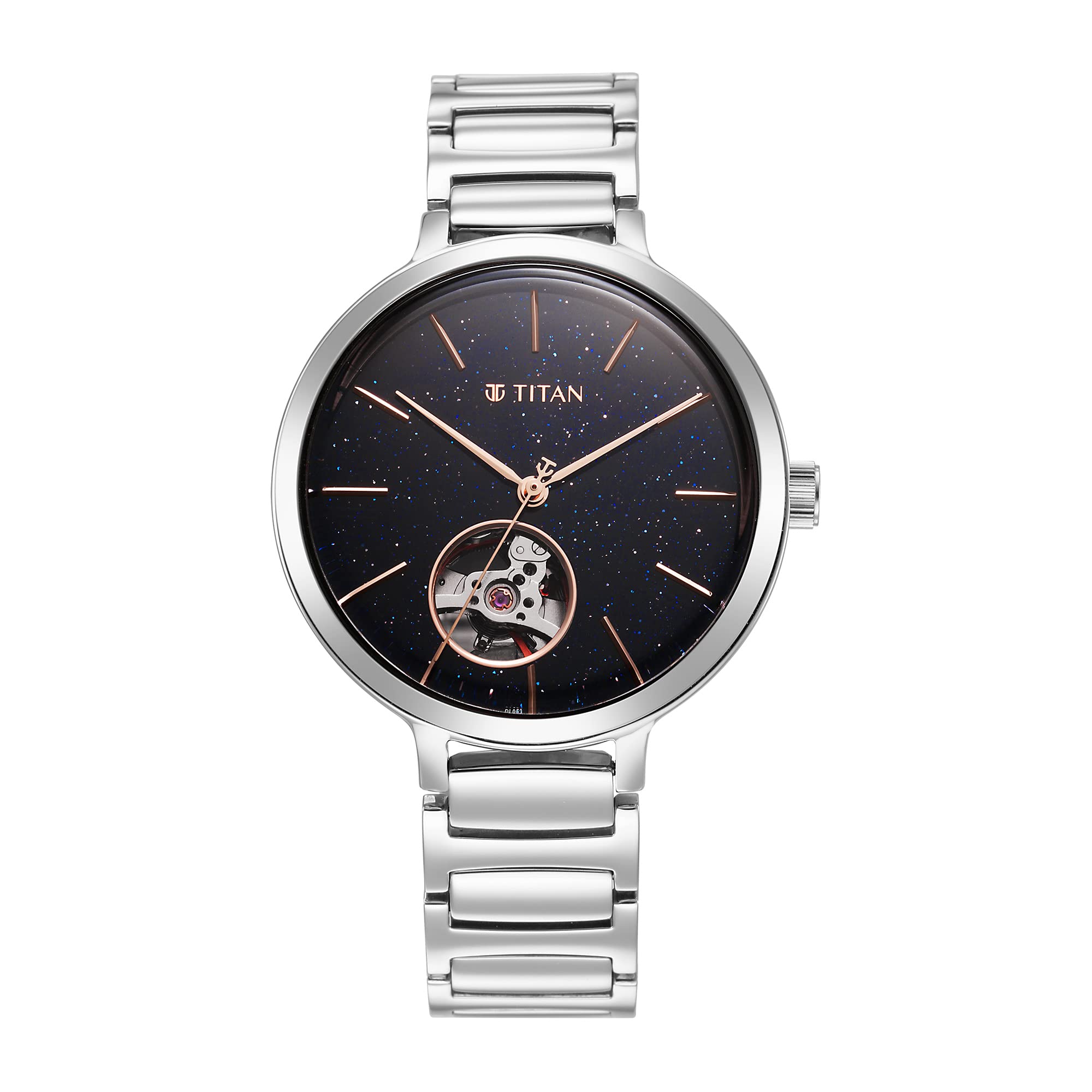 Titan Aventurine Automatic Blue Dial & Silver Band Automatic Analog Stainless Steel Watch for Women-NS2675SM01 (B0BJ72NDL8) Amazon Price History, Amazon Price Tracker