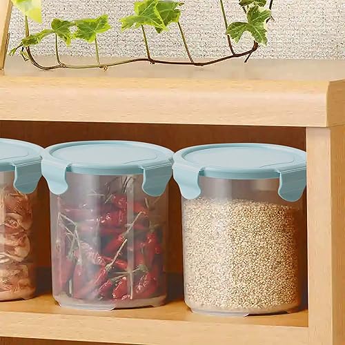 Miniatura 3 de Contenedor hermético para almacenamiento de alimentos, contenedores sellados para cocina y despensa, organizador de plástico para azúcar, arroz,