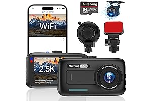 Witness Every Journey: Wireless Dash Cam, Front and Rear with Undeterred Vision