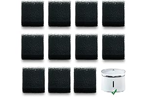 12-Pack Fountain Pump Filter Replacement Foam Sponges for 68oz/2L Wholesome Cat Water Fountain