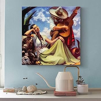 Amazon.com: Mexican Couple Art Vintage Poster Mexican Man Woman