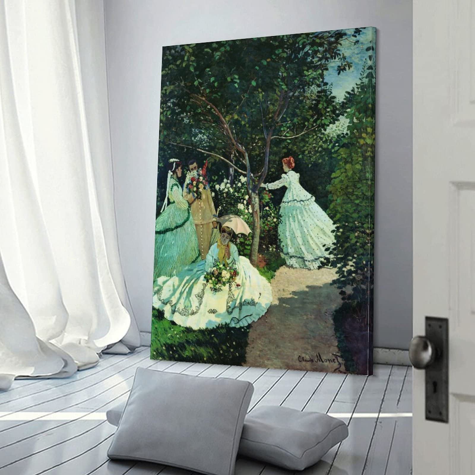 モネ アルジャントゥイユの橋 装飾フレーム付き【贋作】 Amazon