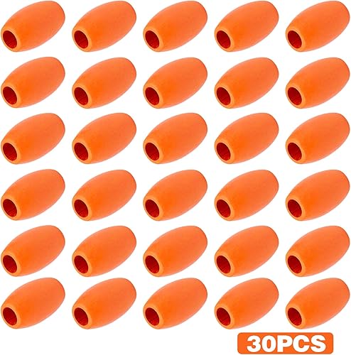 Miniatura 9 de Aylifu 30 cuentas de madera de agujero grande color verde, cuentas ovaladas de madera, cuentas espaciadoras de madera para hacer joyas hechas a