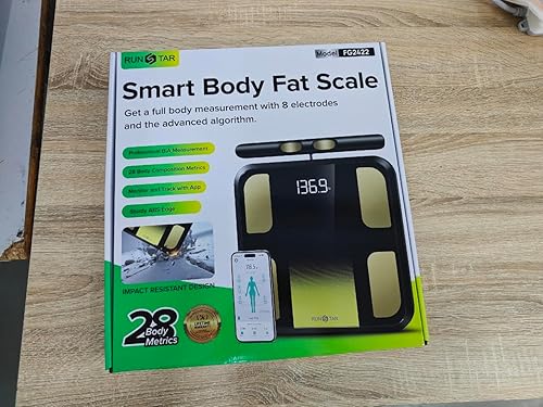 Miniatura 8 de RunStar Smart Scale for Body Weight, Full-Body Bathroom Scale with 8 Electrodes for BMI, Muscle Mass, 3-Metric Display, High-Accuracy Body