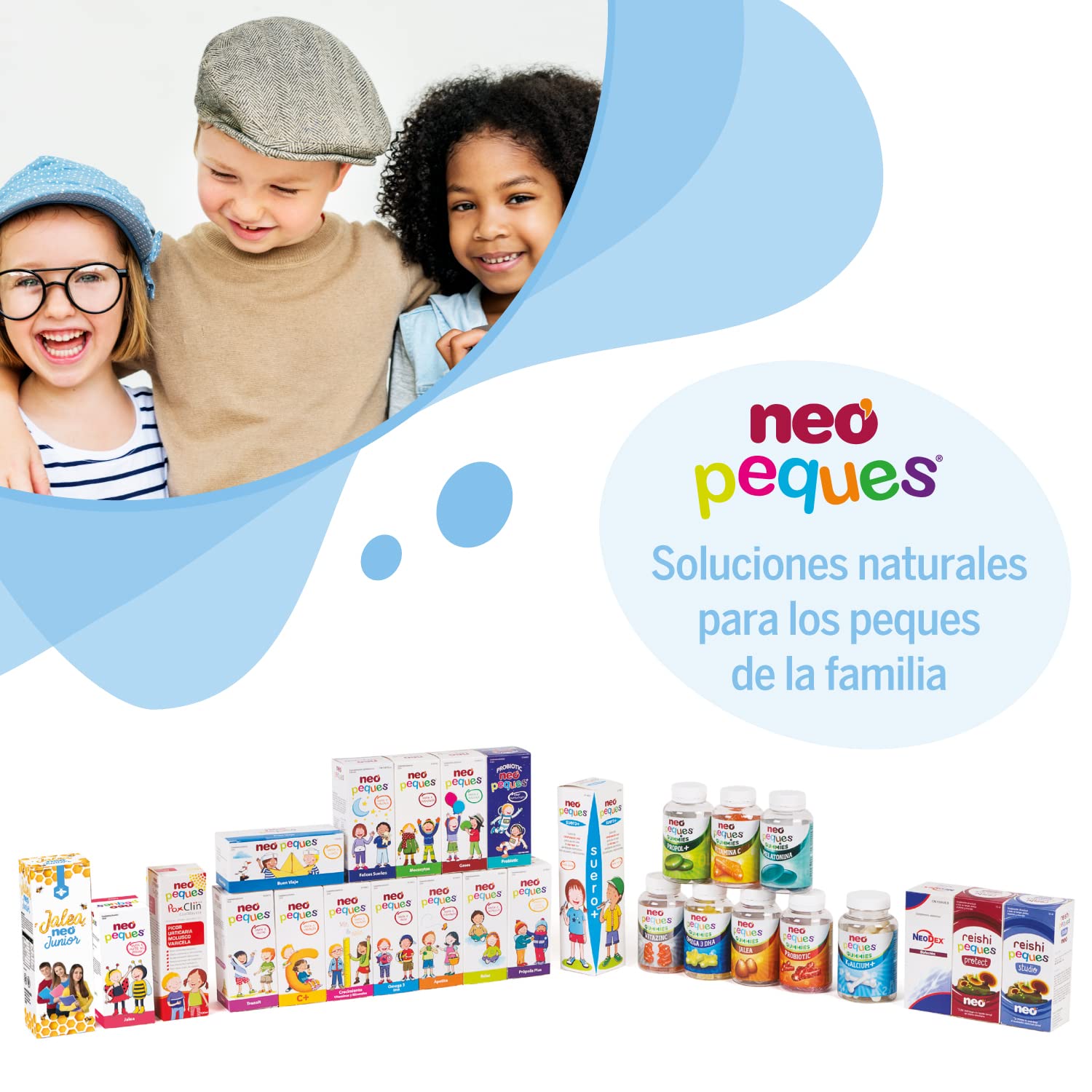 NEO PEQUES Gummies Kalcium + 30 Gominolas Calcio Vitaminas K2 D3 Caramelos Masticables Niños Sabor Yogur