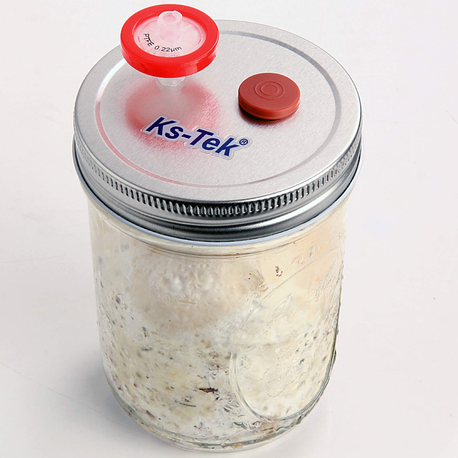 Buy KsTek 6Pcs Wide Mouth Mushroom Liquid Culture Lid(Silver) Grain