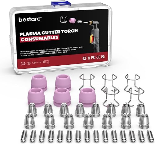 Bestarc 40Pcs AG60P Plasma Cutter Consumables Kit