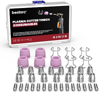 Bestarc 40Pcs AG60P Plasma Cutter Consumables Kit, Tips & Nozzles