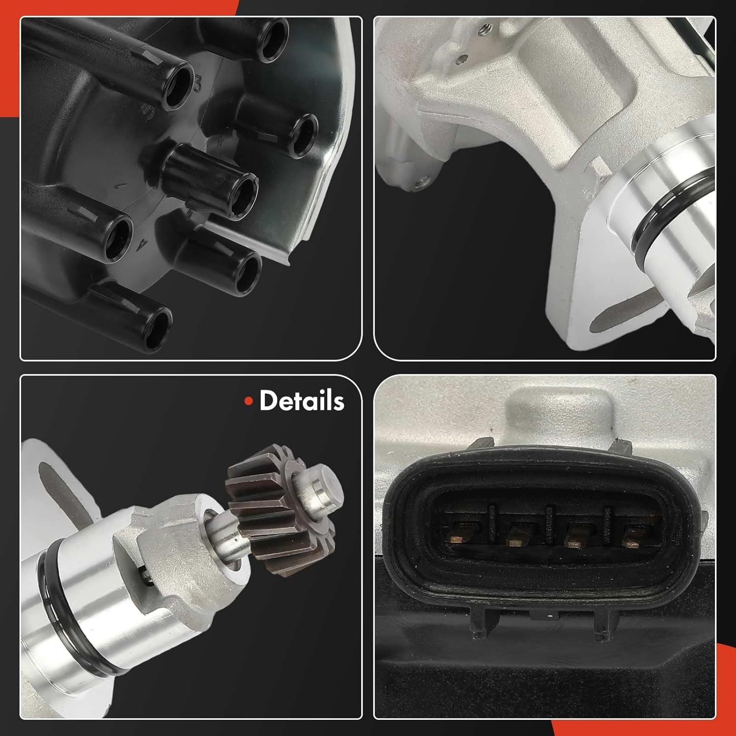 A-Premium Ignition Distributor with Cap and Rotor Compatible with Lexus GS300 1993-1997, SC300 1992-1997 & Toyota Supra 1993-1998, 3.0L