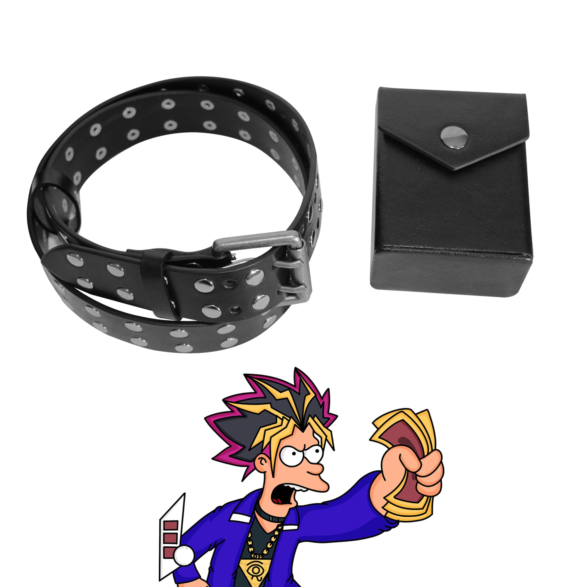Amazon.com: Yu'Gi Deck Box & Belt Replica, 60 Size, Hard Shell, Faux  Leather, Belt Loop, Compatible with Yu-Gi-Oh!, Magic: The Gathering, Poke  TCG and others (Yu'Gi Black