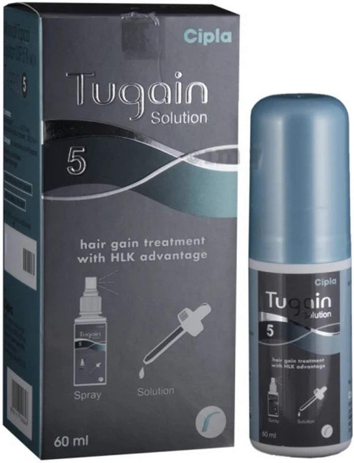 Tugain 5% - Bottle of 60ml Solution with Minoxidil