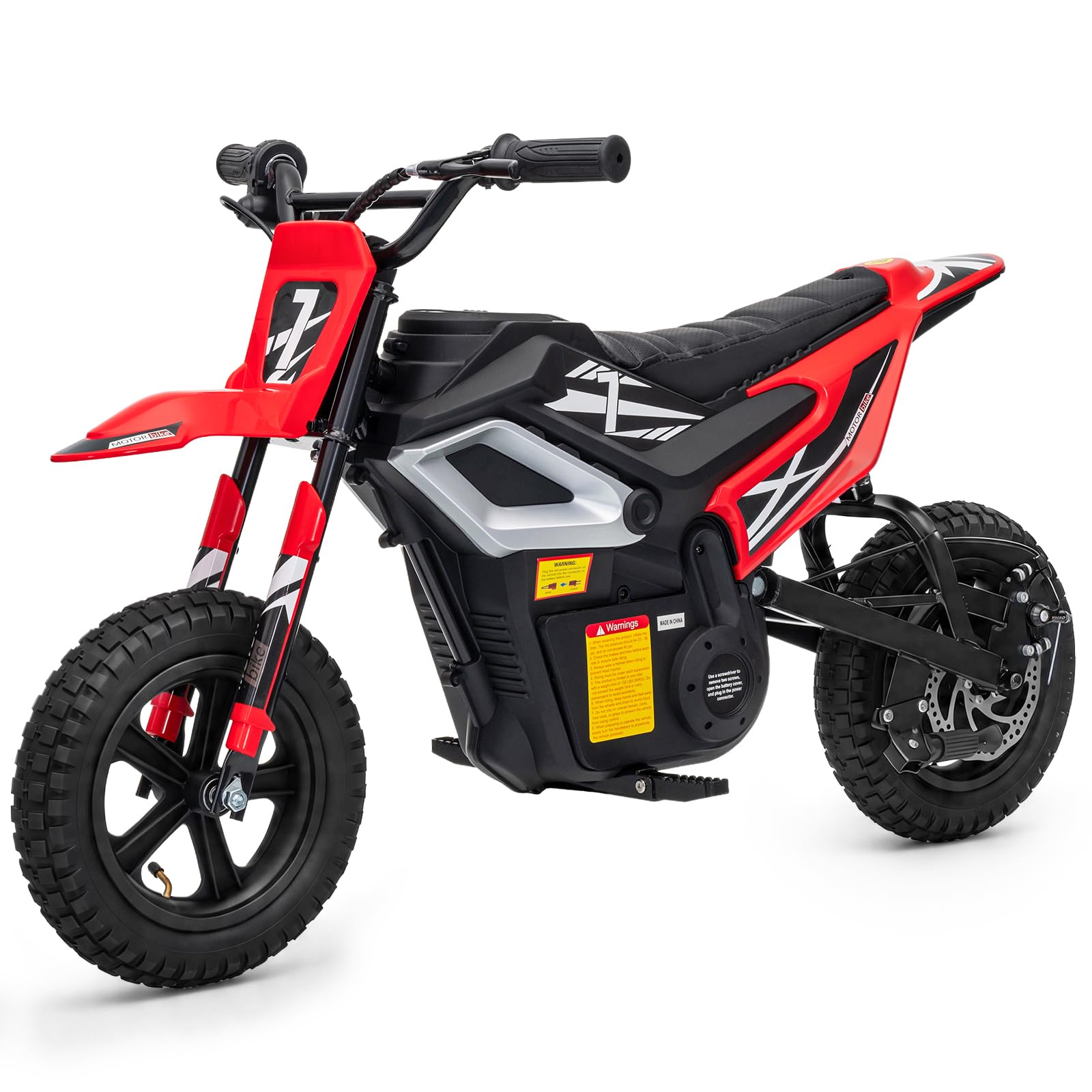 LALAHO 24V 7Ah Elektro Motorrad Kinder,Elektromotorrad Rot | Max 22,5 km/h,250W Kinderfahrzeug,Reichweite 19KM,12 Zoll Luftreifen,Moto Crossbike für Kinder