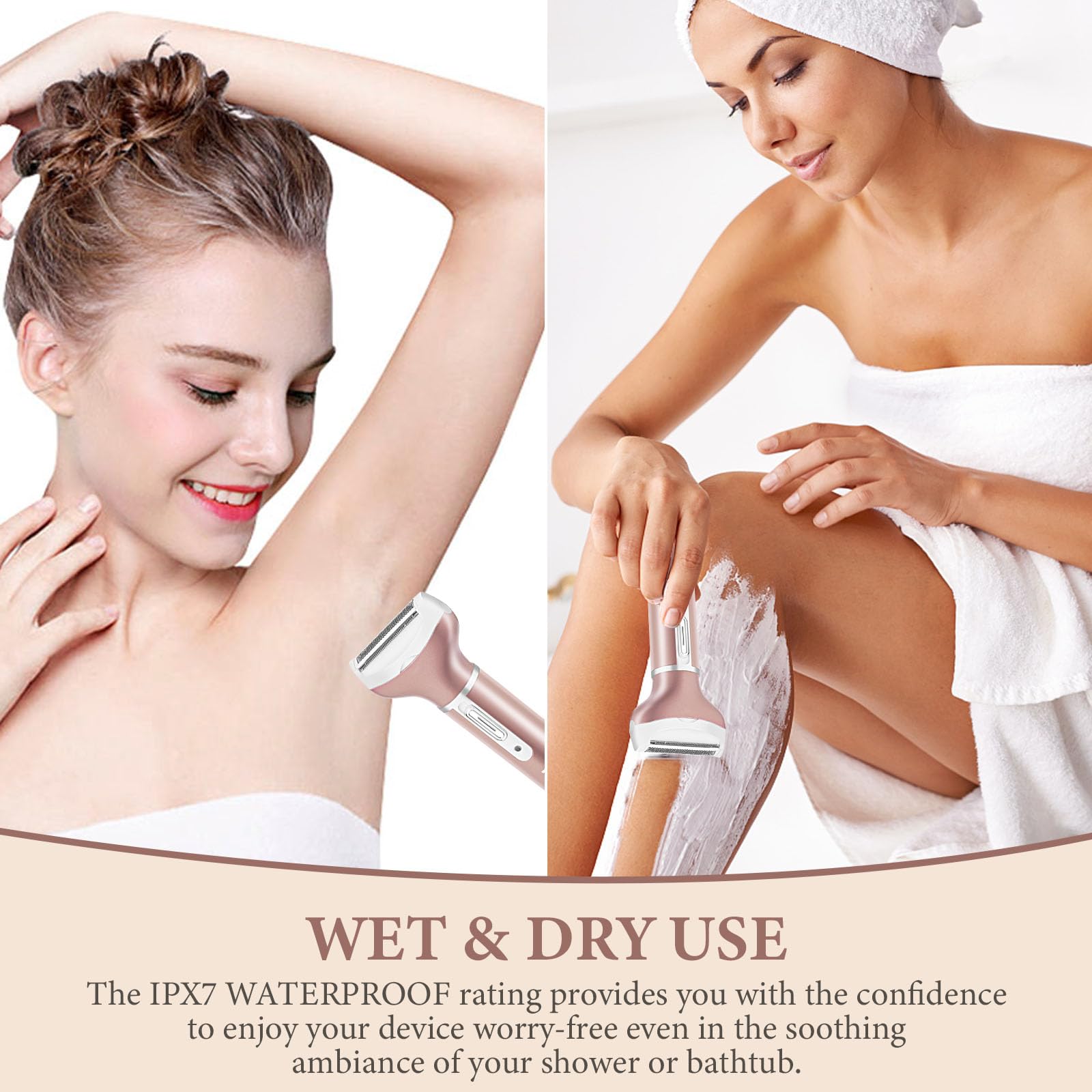 4 In 1 Rasoio Elettrico Donna,Rasoio Intimo Donna Display a LED,Depilazione Intima donna Dock di Ricarica USB,Donnas wet & dry,Rasoio Viso Donnas per Ascelle/sopracciglio