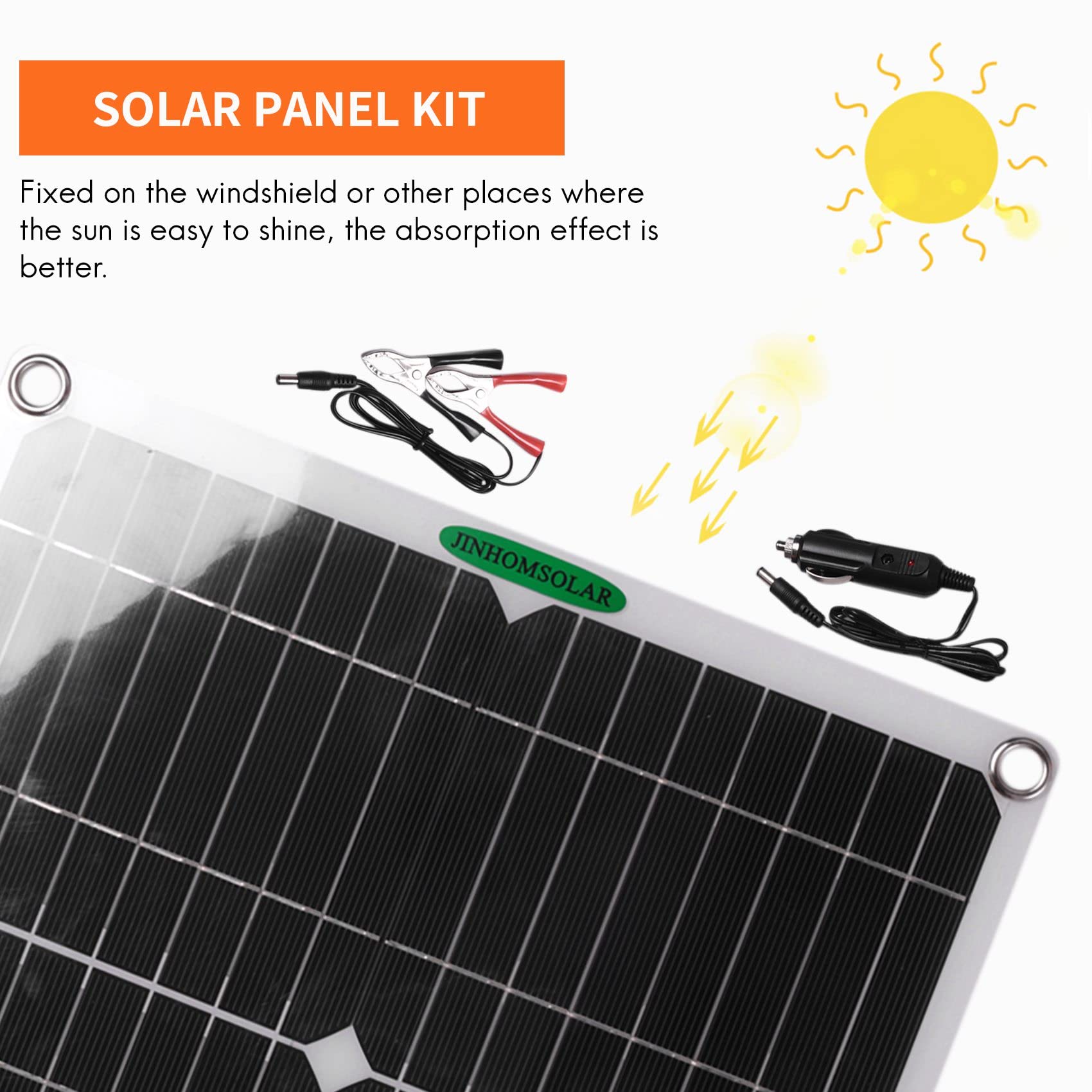 200W Pannello Solare Fotovoltaico Kit 12V Caricatore con 100A Controller Boat