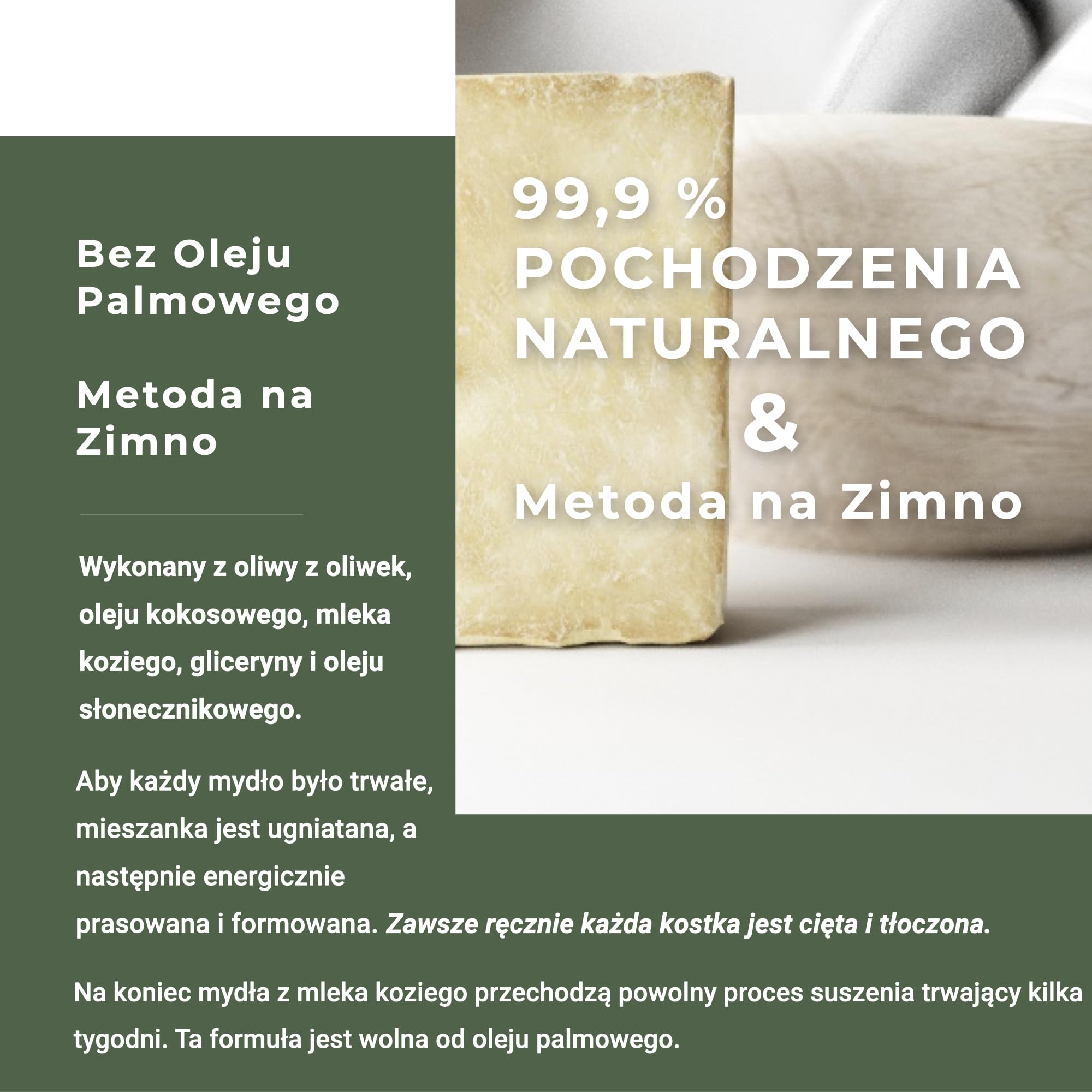 Organiczne Mydło z Świeżym Mlekiem Kozim - Wyprodukowane we Francji - Dla skóry bardzo wrażliwej, takiej jak egzema, łuszczyca lub trądzik - 2x100g