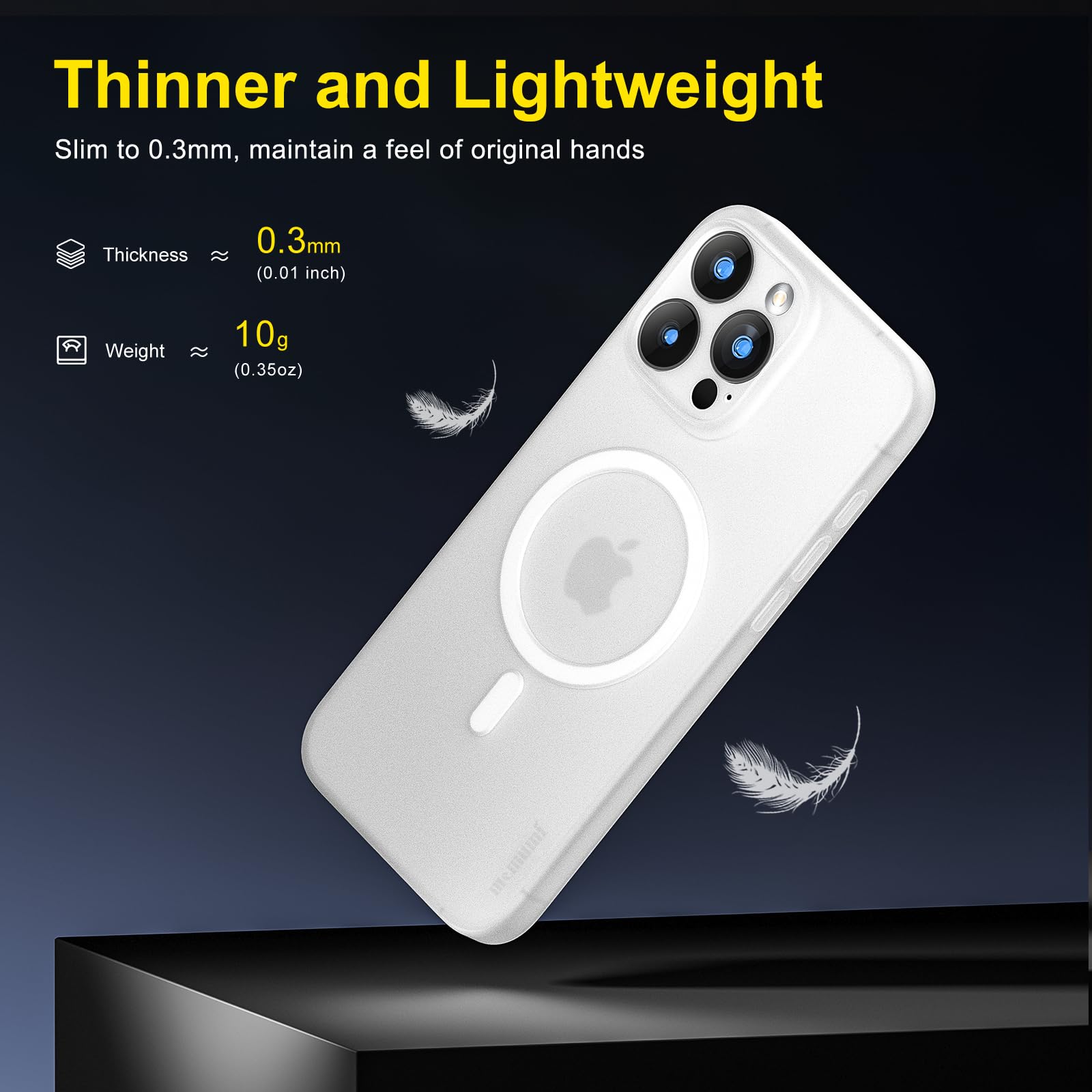 memumi Magnetic Case for iPhone 16 Pro Max, 0.3mm Ultra Slim Case for iPhone 16 Pro Max - Image 3