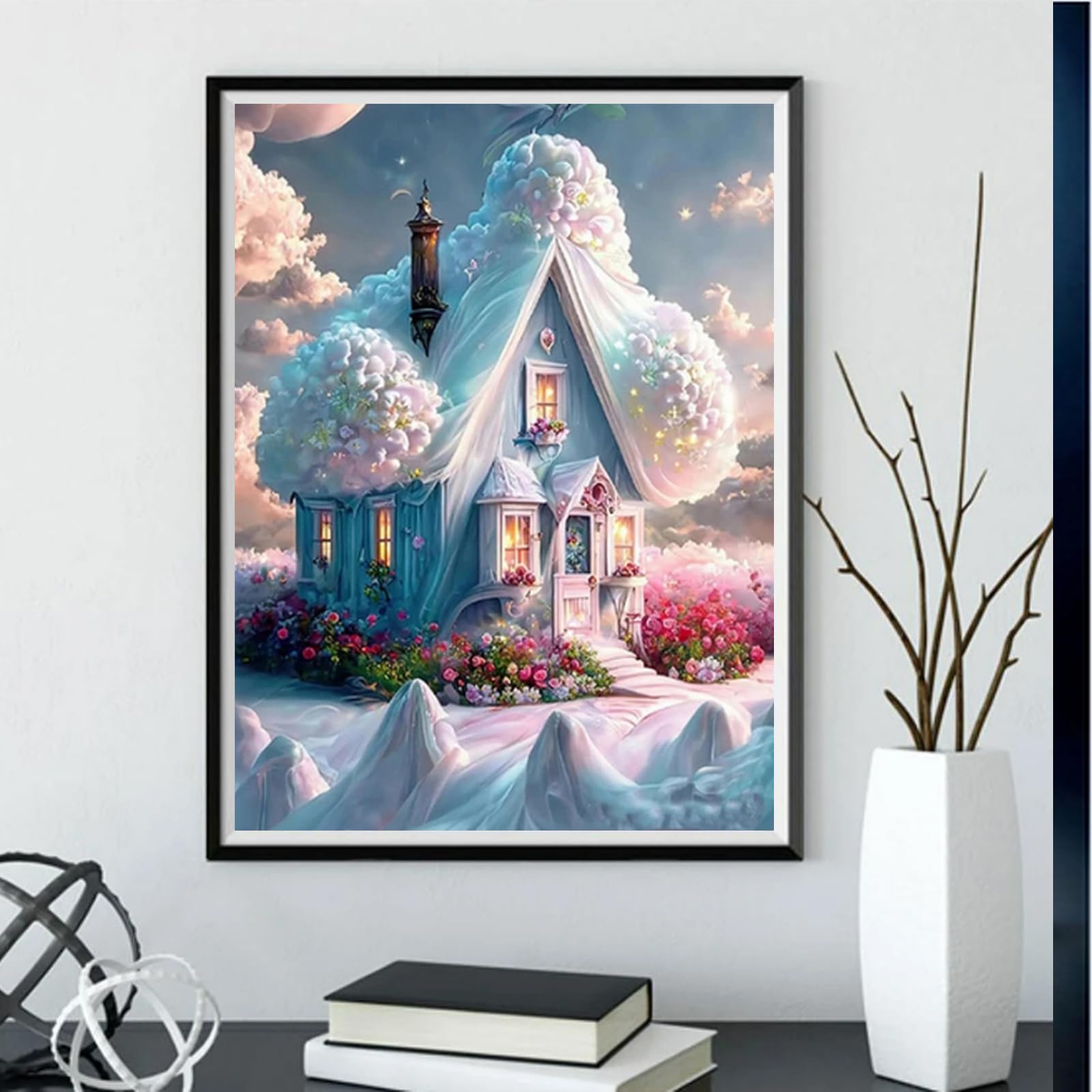 COKYIS Kit di pittura con diamanti 5D paesaggio interno DIY Diamond Painting Strass Cristallo Ricamo Quadri Pittura con Numeri per Decorazione Parete Casa(40 * 50cm