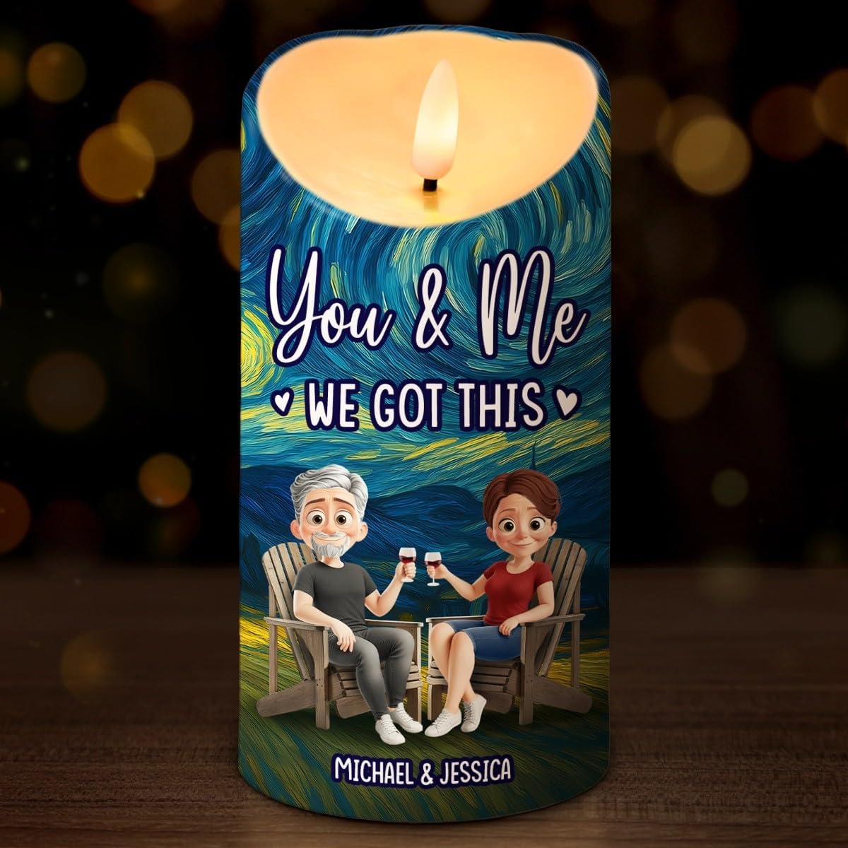 Amazon.com: Joy Crafters Custom LED Candle, Personalized Anniversary ...