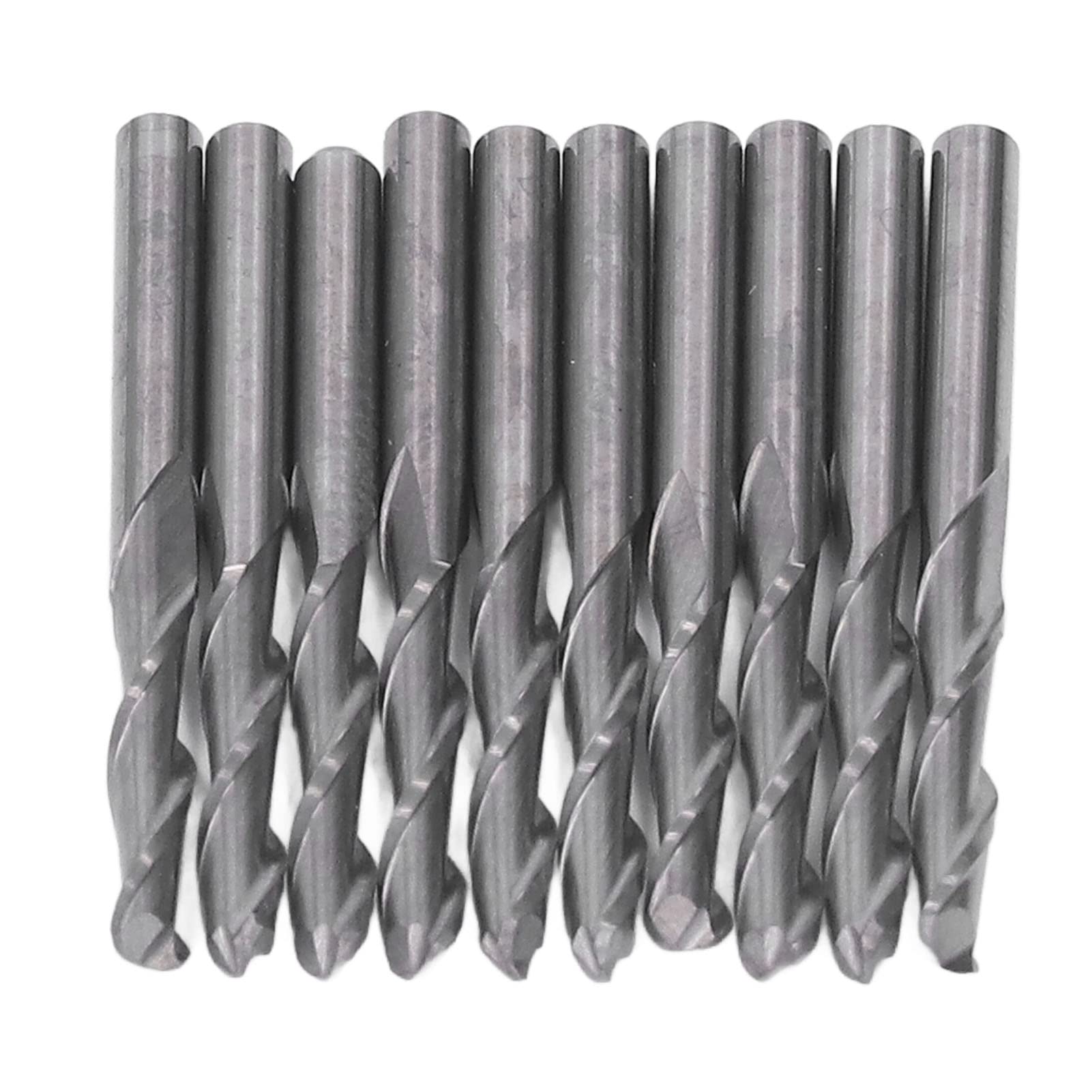 Respicefinem Single Flute helical milling Cutter 6×6×2 end Mill Set hss CNC helical Sphere Nose milling Cutter for Carving Rough Wood 1/8 inch Carving Machine Cutter