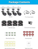 Vista 2 de ZOSI 8 Pack 1080P Security Cameras 2MP Waterproof Outdoor Indoor 80ft Day Night CCTV Bullet Dome Surveillance Cameras Compatible with