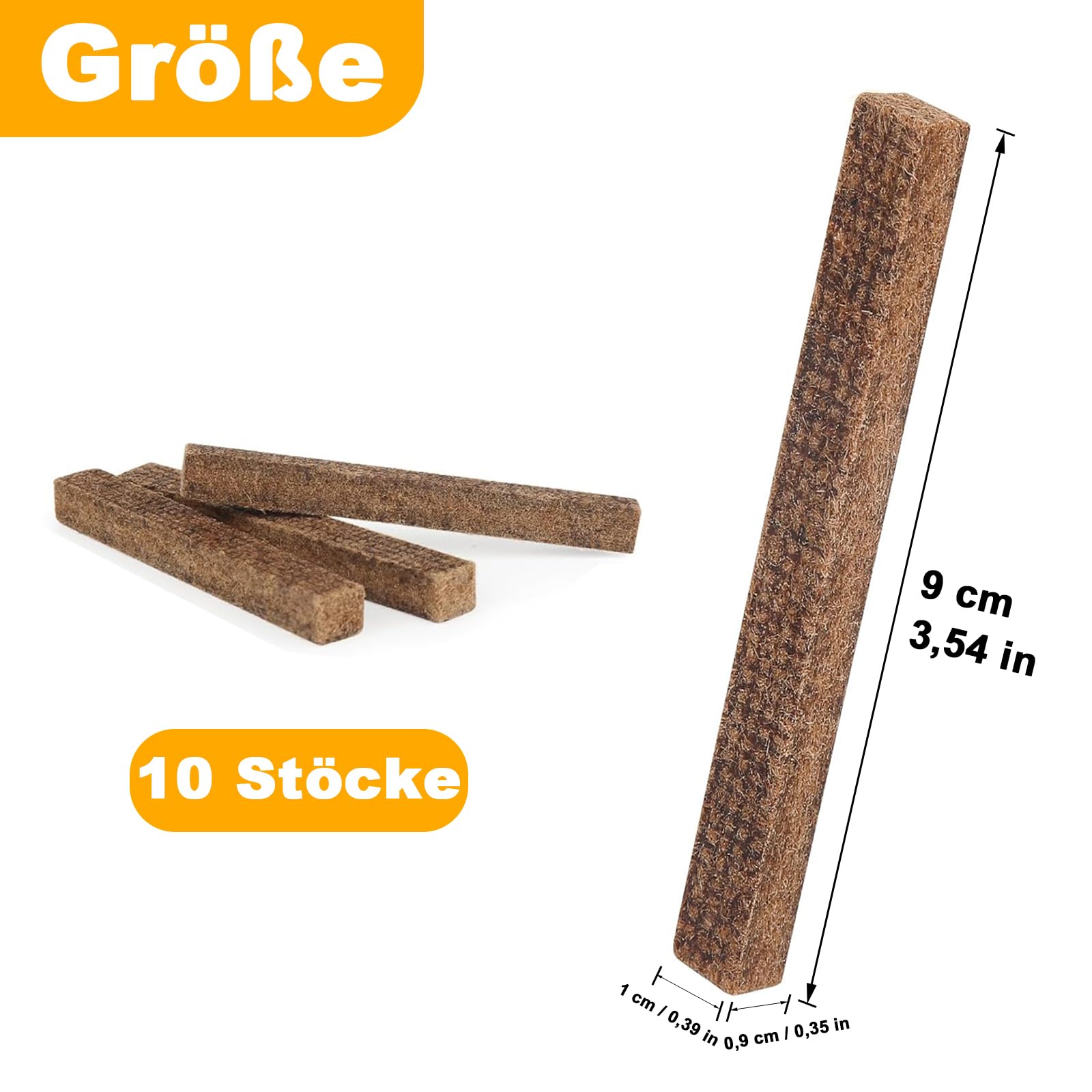 Lot De 10 Mèches Permanentes Pour Feux De Fusion Et Bougies - 10x10x90mm - Durables Pour Extérieur