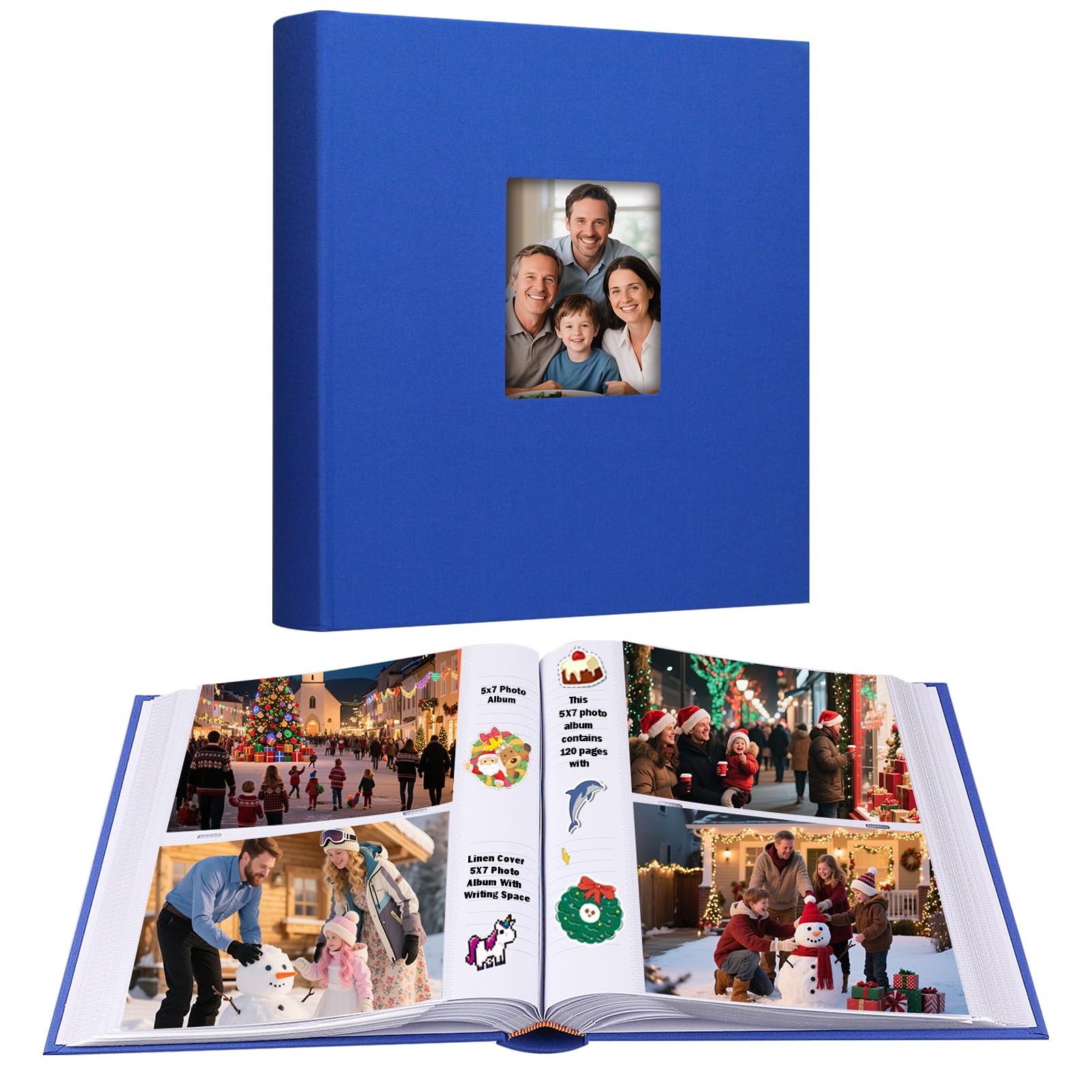 Album photo couverture en lin sans acide pour préserver les images