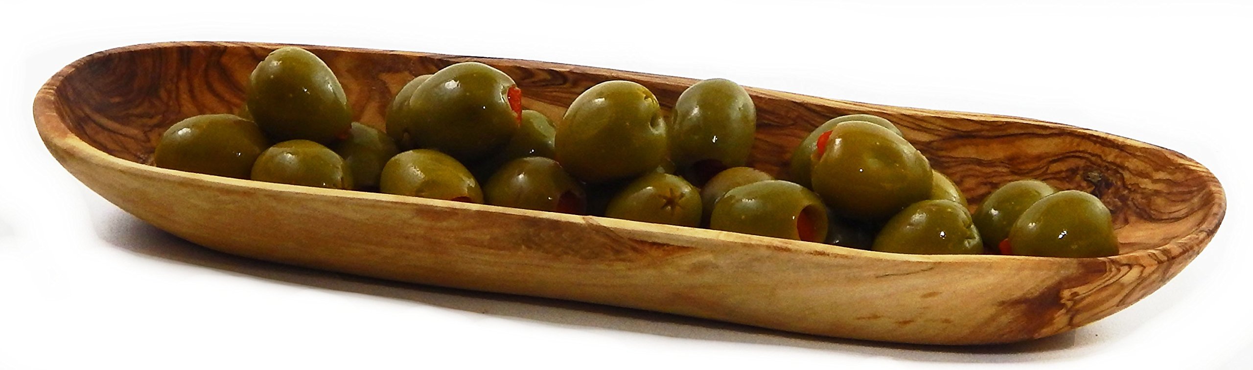 Bois d'olivier d'olive Bateau, Grande, Naturel,
