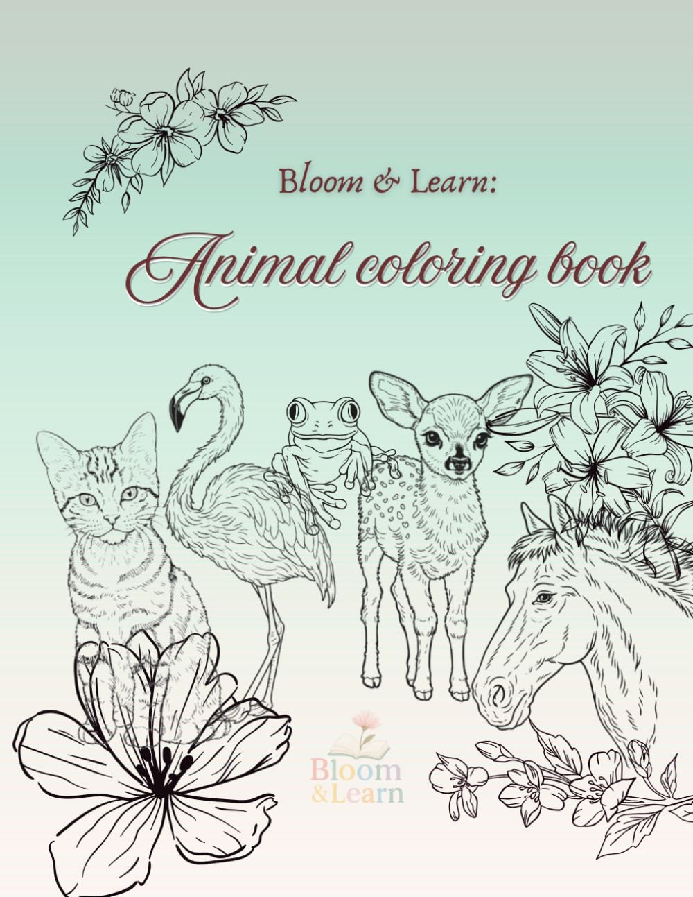 Bloom&Learn: Animal coloring book