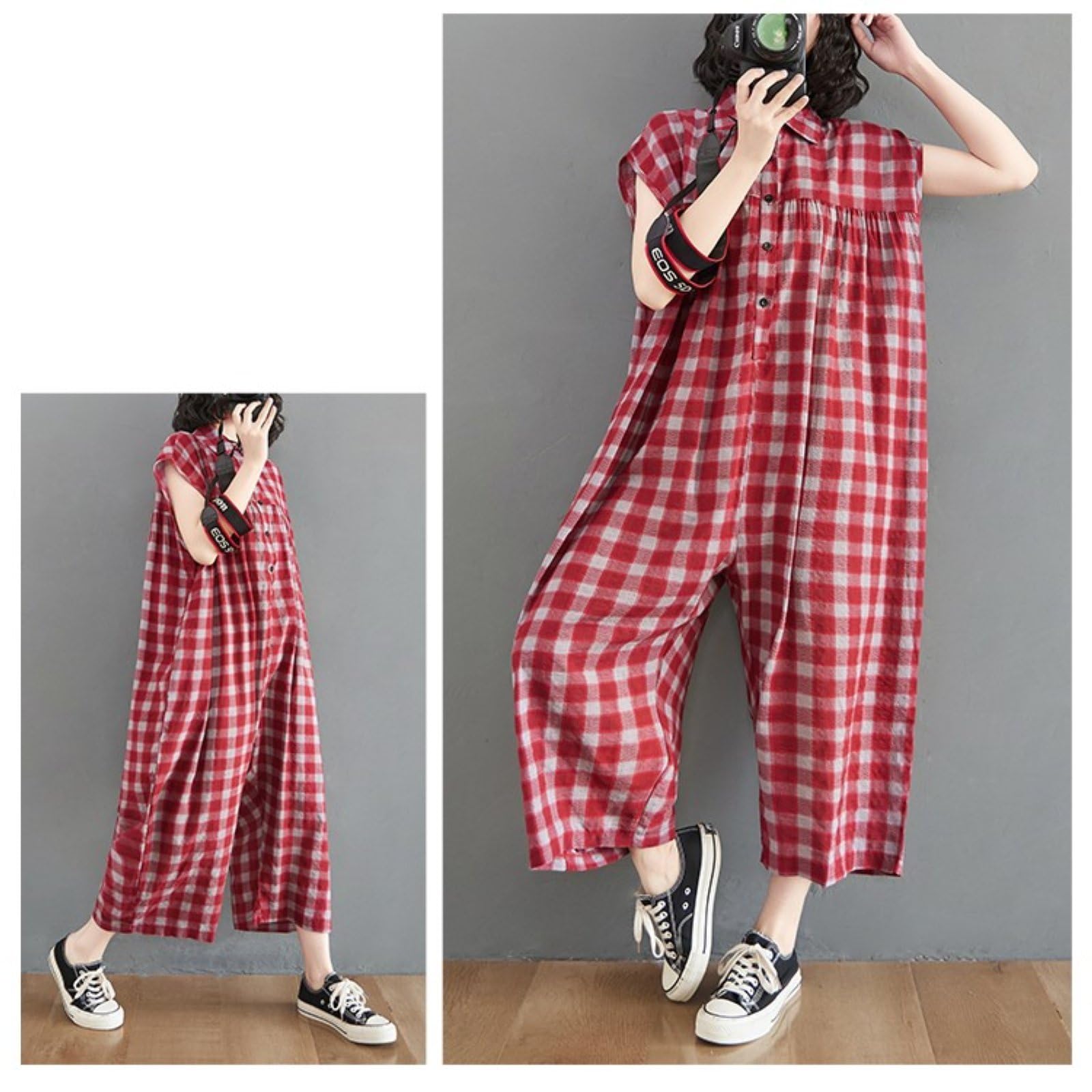 Casualowe Letnie Kombinezony Damskie Eleganckie Formalne Kombinezony Typu Pajacyki Z Guzikami I Kieszeniami