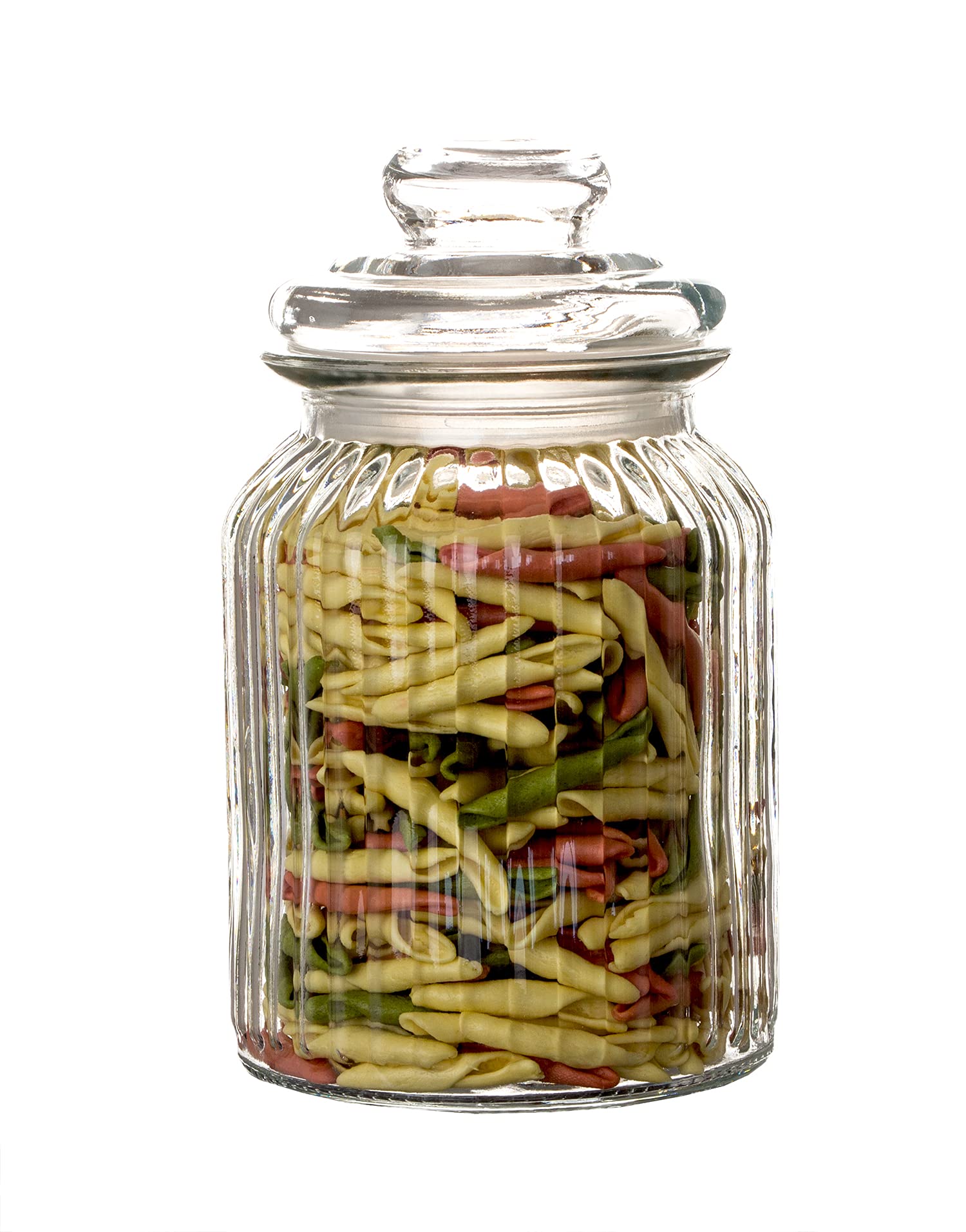 Produktbild von 6er-Set Vorratsgläser 1L – Rund, Transparent, Mit Luftdichtem Deckel, Für Gewürze & Mehr