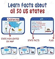 Vista 3 de Merka Tarjetas didácticas de Presidentes y Capitales Estatales de Estados Unidos, paquete de 96, multicolor, 3.5 x 2.5 pulgadas, tarjetas didácticas
