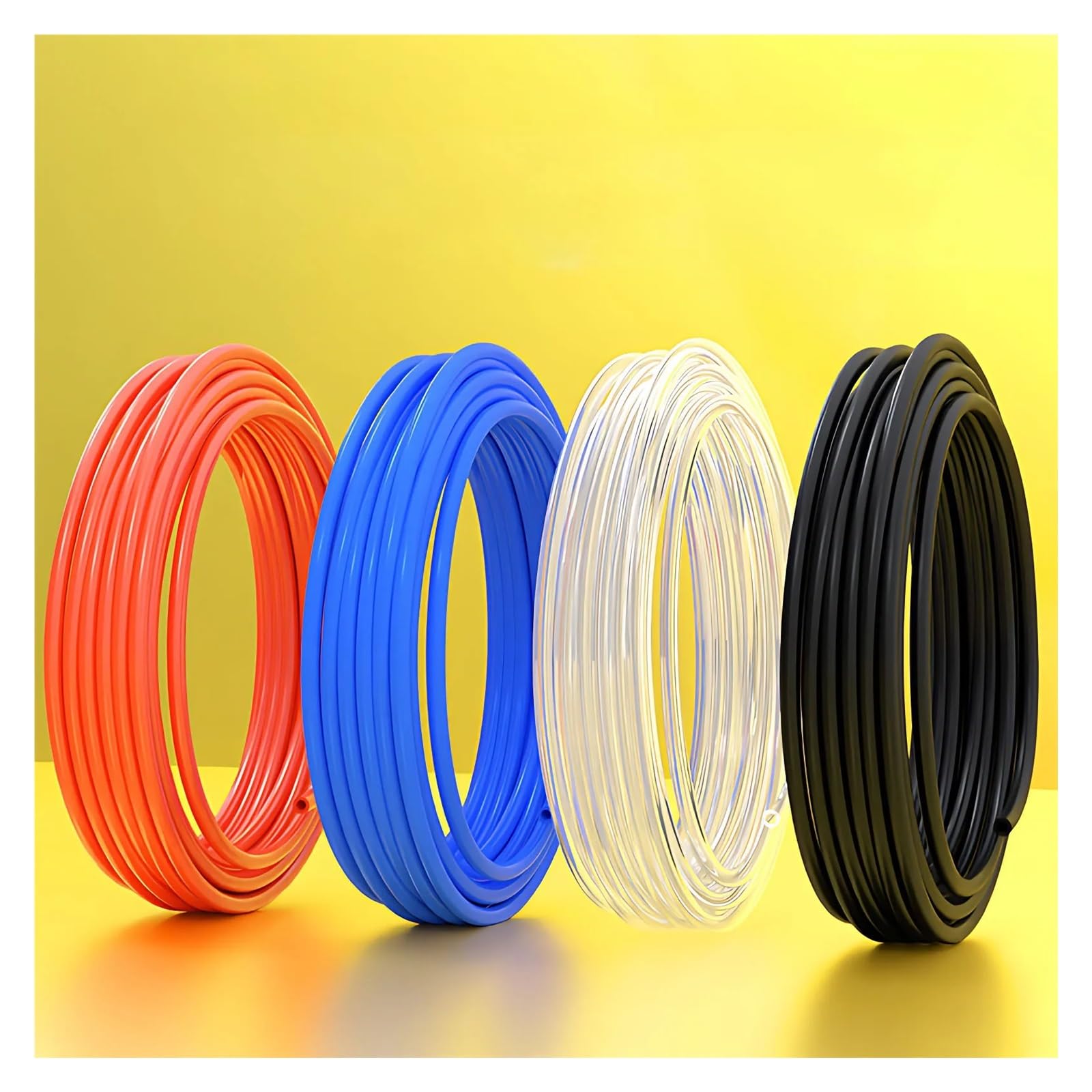 Pneumatik-Luftschlauch, Pneumatikschlauch 10–100 M, Mehrfarbig, 4 X 2,5–12 8 Mm, PU-Luftschlauch(Black 50m,4x2.5mm)