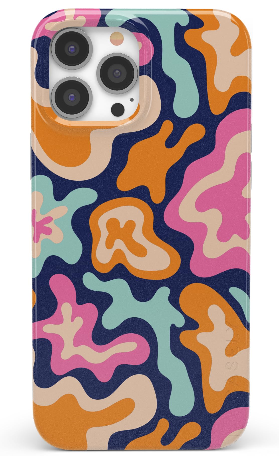 Casely iPhone 14 Pro Case | Midnight Color Splash | Abstract Retro | Compatible with MagSafe | Classic Ultra Slim Design