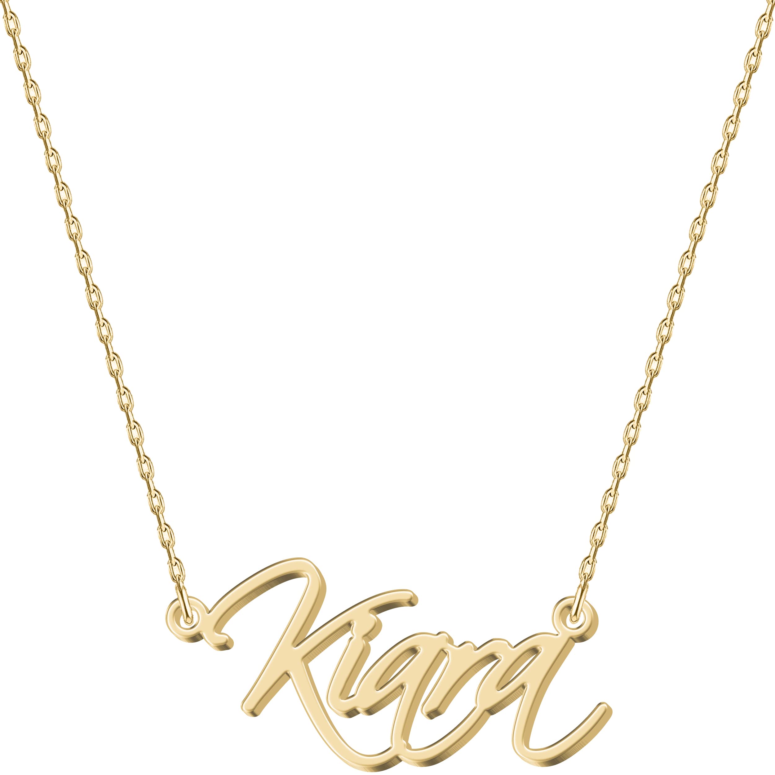 UMAGICBOXPersonalized Name Necklace - Choose from 14 Font Styles - Customizable 18K Gold-Plated Pendant - Ideal Gifts for Birthdays, Valentines Mother's Day, Christmas Women, Girls, Teens, Daughters