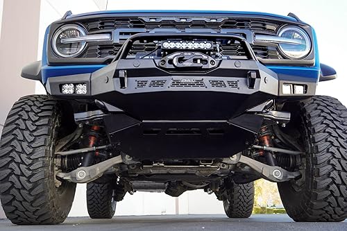 Miniatura 6 de Parachoques delantero de la serie Spec para Ford Bronco 2021-2023  Diseño de alta liquidación  Acepta cabrestantes de varios tamaños  Barra de toro