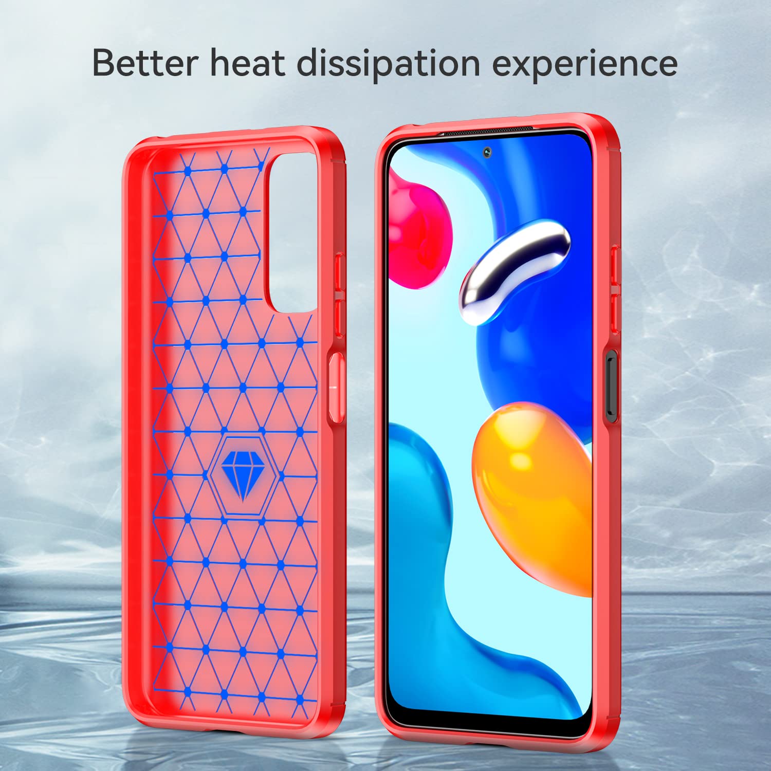 CADORABO Custodia liquid silicone style cover in TPU flessibile CUSTODIA per RedMi NOTE 11 4G / 11S 4G, Nero