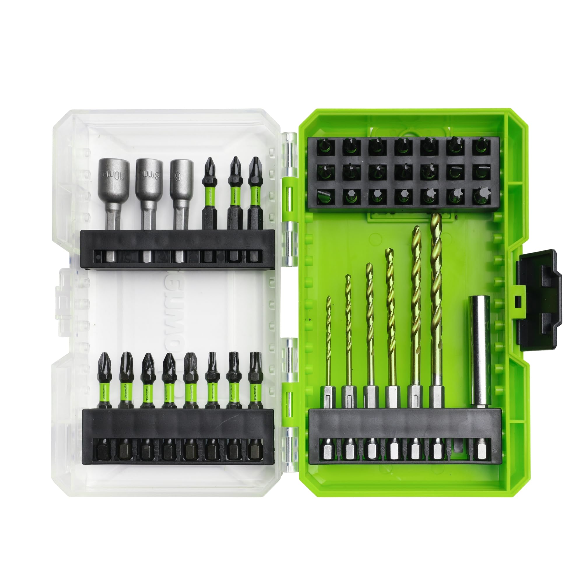 Greenworks PA50202A1 Lot de 42 forets et embouts d'entraînement, résistants aux chocs